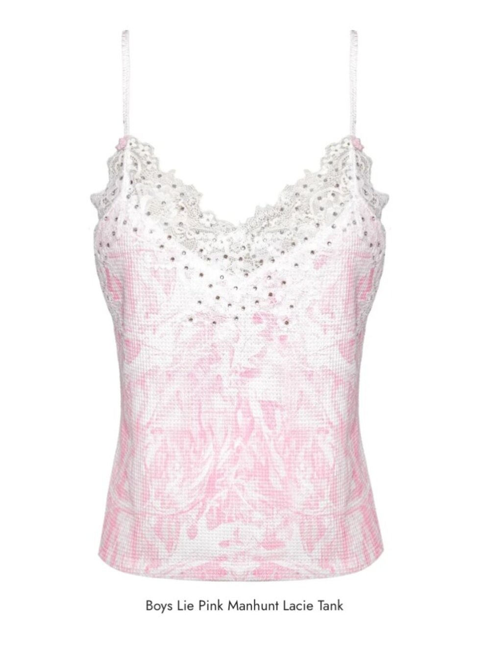 NWT!! Boys Lie Pink Manhunt Lacie Tank-Multi